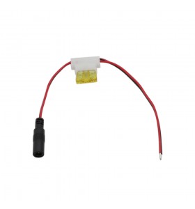 2.5mm Female DC Power Cable With10A Fuse Mini Standard Maxi Car Fuse 